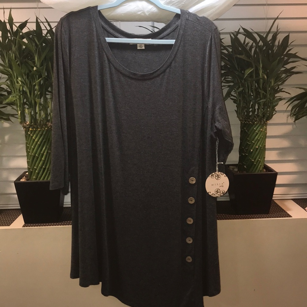 Plus Size 3X gray Tunic